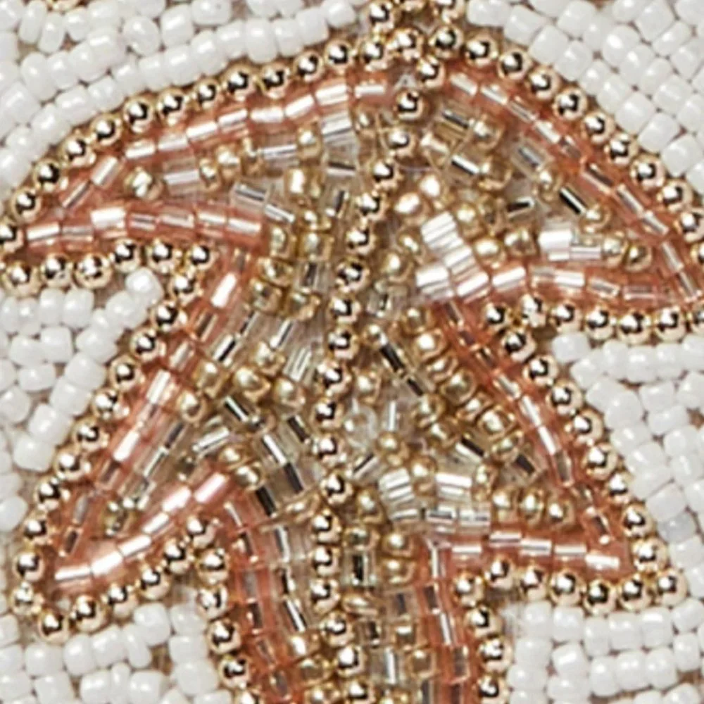 Rachel Zoe Beaded Pumpkin Placemat Centerpiece Leaf Vines Blue Gold Fall Decor - Picture 8 of 12